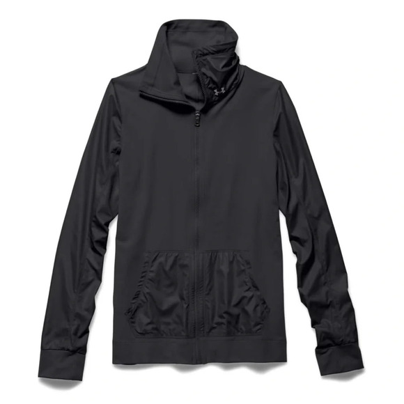 Under Armour Women’s Fitness Sweatshirt Studio Essential Jacket Full Zip Black M - Picture 15 of 15